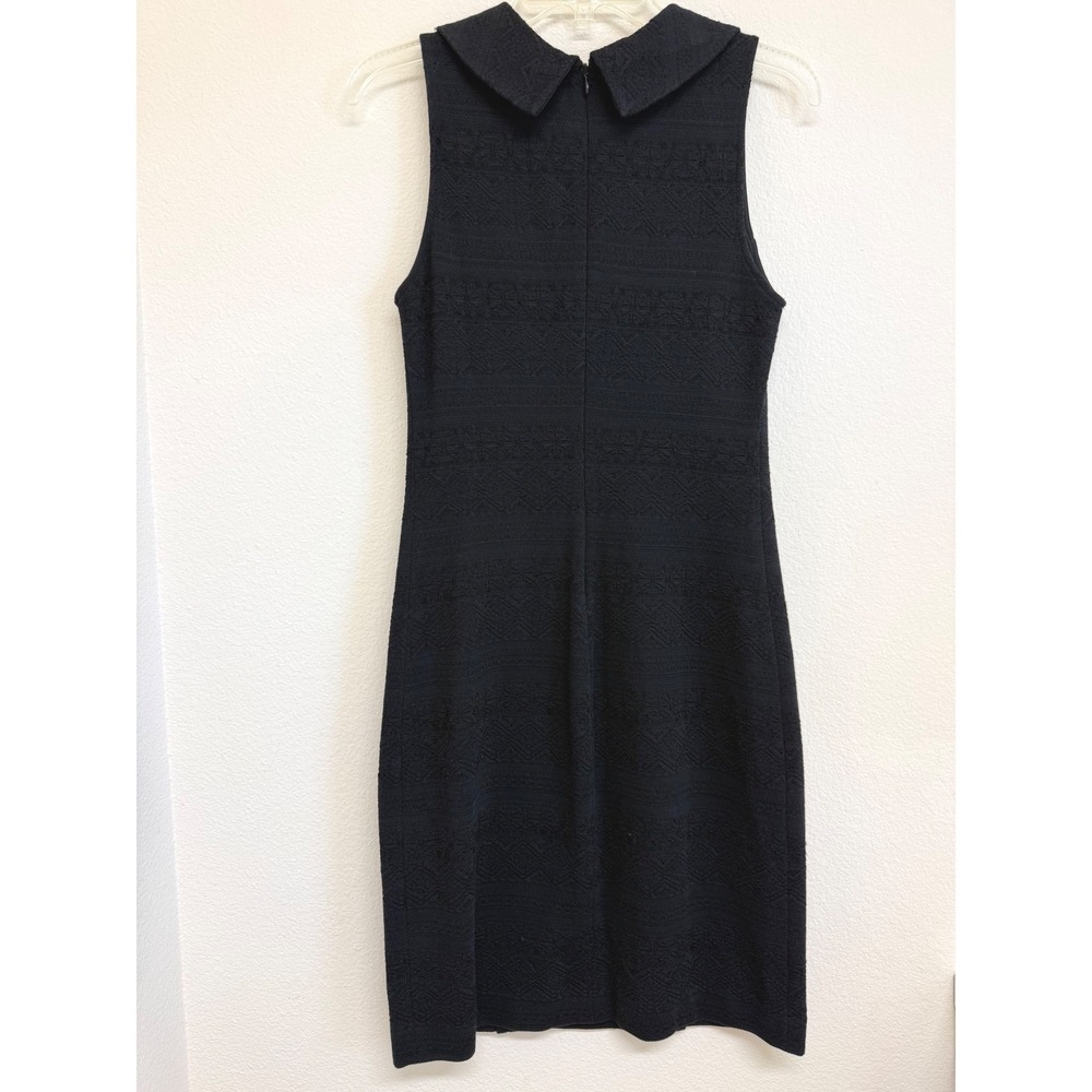 ABS Allen Schwartz Black Jacquard Cowl Neck Sheath Dress 6 3J19S92 Made in USA - Picture 7 of 7